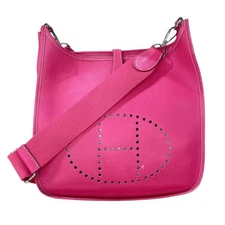 HERMES Evelyne 3 PM □O Stamp (2011) Rose Tyrien SHW Epsom Shoulder Bag #1472