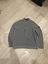 Rhone Mens XXL Gray Wool Cashmere Blend 1/4 Zip Pullover Casual Comfort