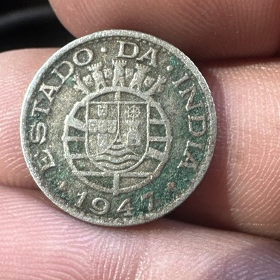 Portuguese India 1947 ¼ Rupia Republic, Copper-nickel Only 800K minted
