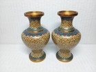 (B7) Bronze Cloisoinne Vase Pair - Precious Objects — photo 5