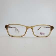 Chelsea Morgan CM 5006 HY Honey Rectangular Eyeglasses Frames 51-15-135 NEW