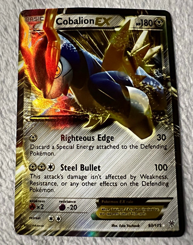 Pokemon TCG Cobalion EX 93/135 Plasma Storm English Holo Ultra Rare