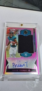 2024 Panini Certified - Freshman Fabric Signatures Brian Thomas Jr. Pink /260 RC