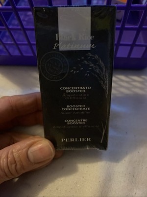 PERLIER Black Rice Platinum Booster Concentrate Anti-Aging Antioxidant .5 oz New