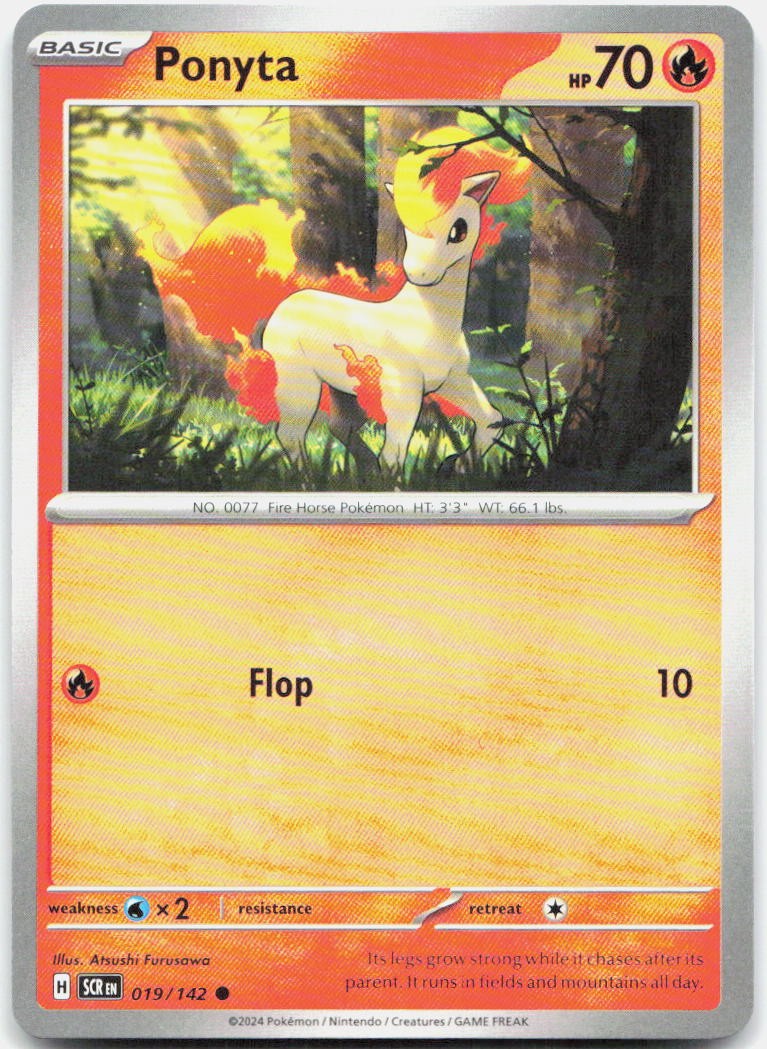 Ponyta 19/142 Common Stellar Crown Pokemon Lightly Played