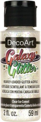 DecoArt Galaxy Glitter Acrylic Paint 2oz-Ice Comet - Clear
