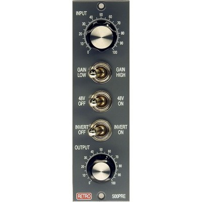 Retro Instruments 500PRE 500 Series Tube Microphone Preamp with 3 12AT7 Tubes