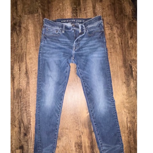 American Eagle Ne(x)t Level Airflex Skinny Jeans Medium Wash Blue Denim