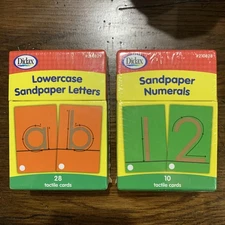 NIP Didax Sandpaper Lowercase Letters & Numerals Grades PreK-2 Tactile Cards New