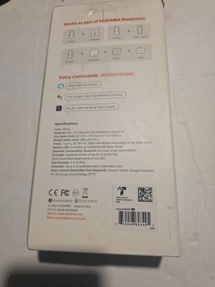 SwitchBot Cortina 3 (Riel en U) Abridor de Cortinas Automático - Controlado por Aplicación Foto 3 de 4