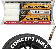 Premium Tire Marker Pens, White Waterproof Paint Markers For Car Tire Lettering