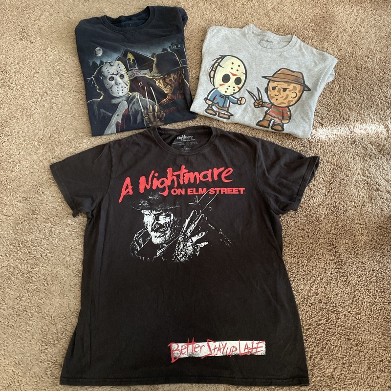 Lot Of 3-A Nightmare On Elm Street T-Shirts Unisex Adult Sizes S/M