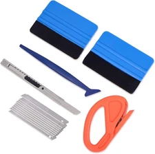 Vehicle vinyl wrap tool kit window tint felt squeegee