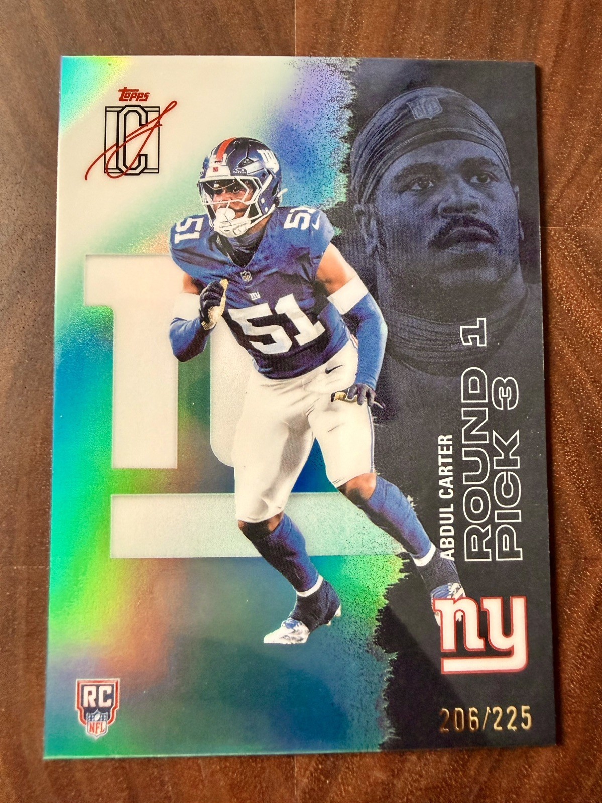 2025 Topps Signature Class - Abdul Carter #118 Teal Refractor /225 (RC) Giants