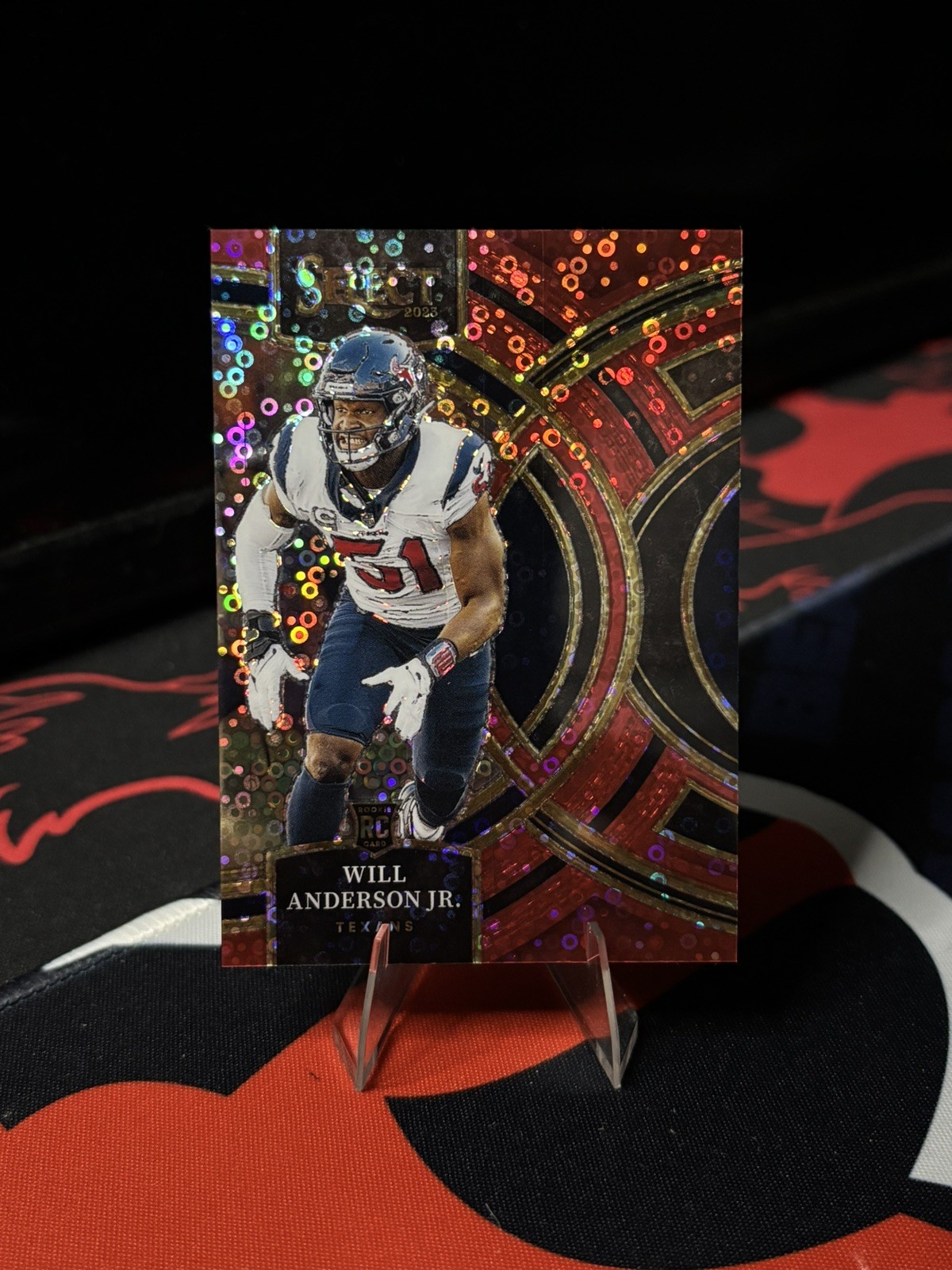 2023 Panini Select Premier Level Red Disco Prizm /49 Will Anderson Jr Rookie RC