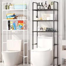 3 Tier Over Toilet Storage Rack Bathroom Shampoo Towel Tissue Shelf Organizer UK