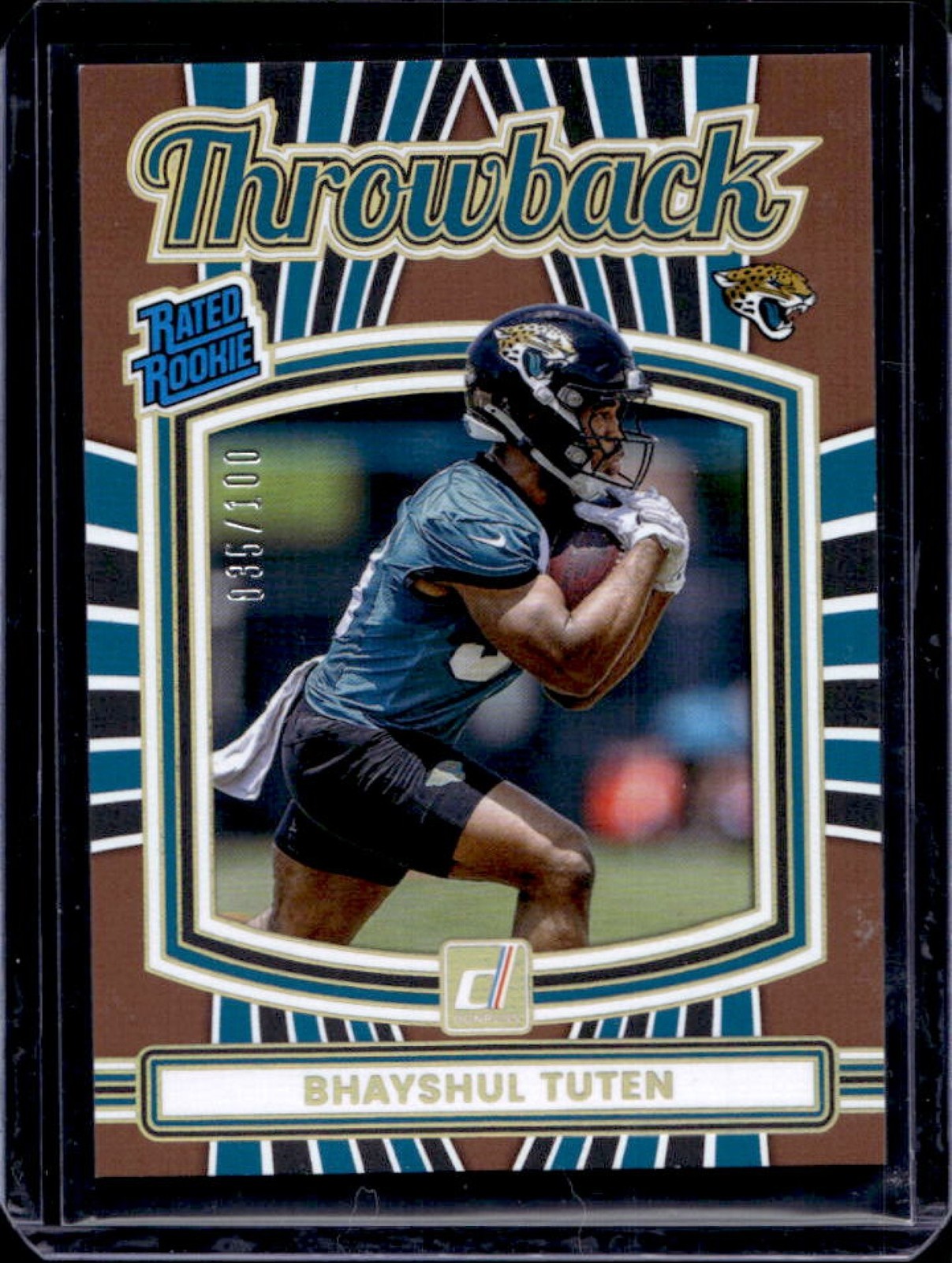 2025 Donruss Bhayshul Tuten Rated Rookie Throwback Studio Series RC #35/100