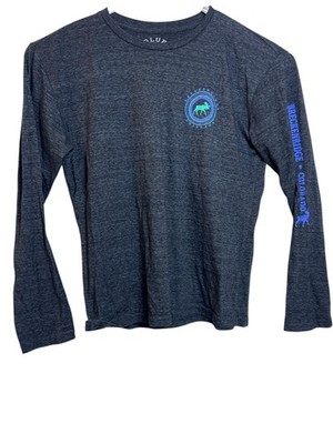 Breckenridge Colorado Shirt Mens Medium Long Sleeve Gray Moose Graphic Made USA