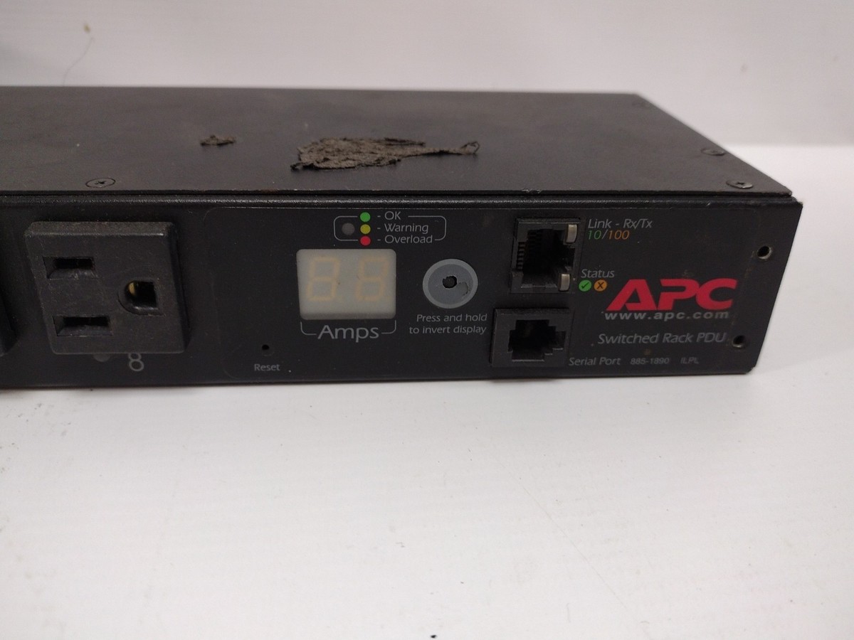 APC SWITCHED RACK PDU 885-1890 USED! 8 OUTLETS | eBay