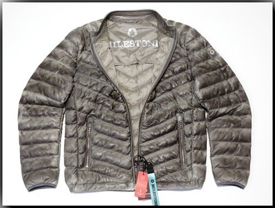 Milestone  Herren Lederjacke Vintage Silbergrau Echtleder Top Design Lammnappa!