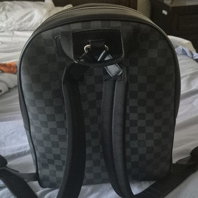 Louis Vuitton Black Damier Graphite Backpack with Silver Hardware