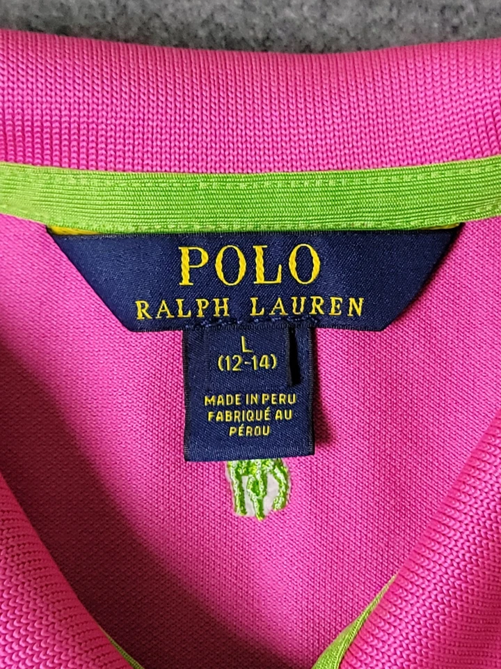Camisa Polo Ralph Lauren L (12-14) US Open Pink Oakmont Foto 3 de 4