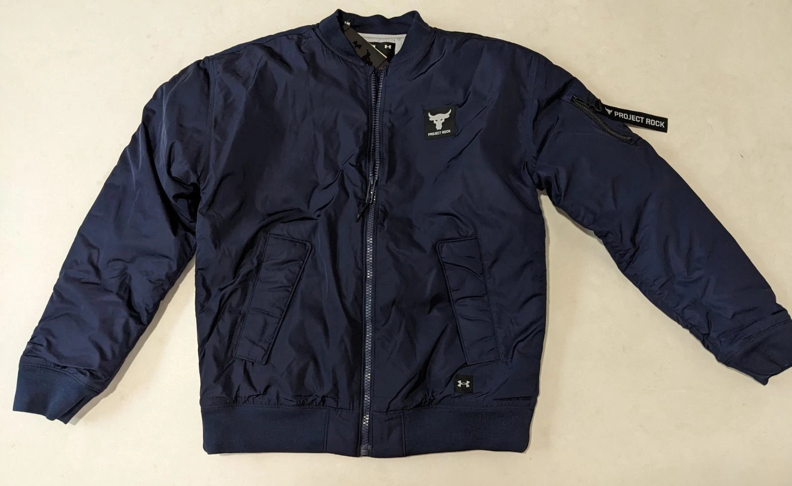 Under Armour Storm Project Rock Bomber 1387085 410 man jacket S L New $200