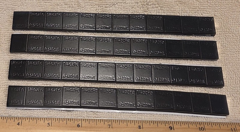 HO, O & N Train Parts – Lot #887 – 1/4 oz Stick-On Weights 48 Pcs - New **READ**