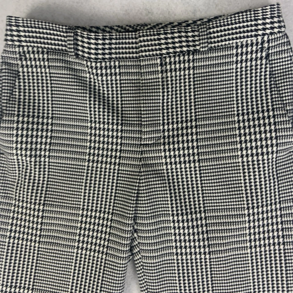 Banana Republic Avery Houndstooth Plaid Ankle Pants Womens Size 4 Black Capsule - Image 3 of 4
