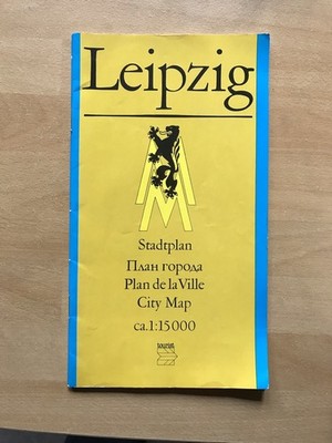 Stadtplan Leipzig DDR 1977/1984 1:15.000 6. Auflage VEB Tourist Verlag Berlin