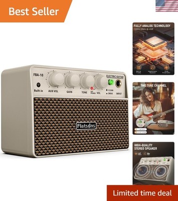 10W Mini Electric Guitar Amplifier w/ Clean/Drive Channel, 6H Work- Rechargeable