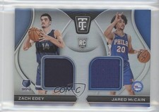 2024-25 Panini Totally Certified Rookie Dual Swatches Zach Edey Jared McCain yl0