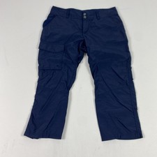 Columbia PFG Omni Shade Pants Womens 4 Blue Nylon Hiking Fishing Cargo Outdoor