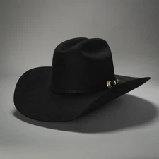 Men's "El Jefe" 100X Luxury Handcrafted Western Cowboy Beaver Fur Felt Hat-Black