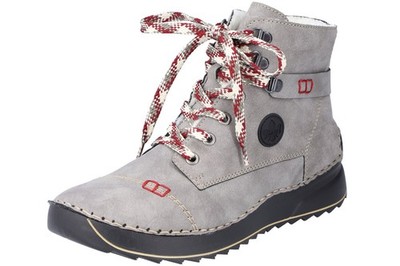Rieker Boots Grau Hellgrau 51544-64 Damen Schuhe Winter
