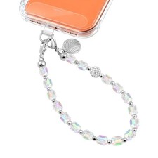 Phone Wrist Strap Detachable Phone Charm Metal Phone Lanyard Wristlet Clear