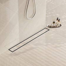 36-Inch Shower Drain 2-in-1 Flat Tile Insert Cover Stainless Steel
