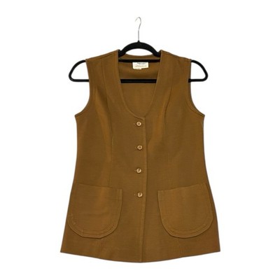 Vintage Tan Camel 70s Vest Jantzen Size 10