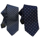 Brooks Brothers Makers and Merchants Silk Tie Blue Geometric LOT OF 2