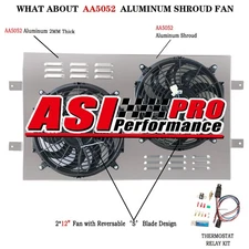 Aluminum Shroud Fan+Relay for 1988-1999 1991 CHEVY GMC C/K 1500,2500,3500 5.7L