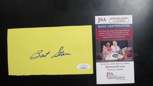 Bart Starr signed Karteikarte JSA zertifiziert 3