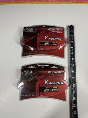 2 Rockford Fosgate Punch Performance Series RF Twister Y-Adapter 1 Male 2 Female