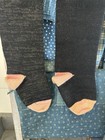 Circa 1920's  Pennsylvania  Amish  Child Wool Long Stockings Black Peach Green — photo 5