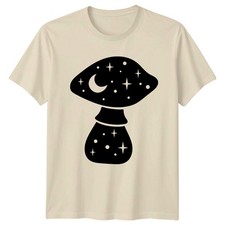 Himmlischer Pilz Sternenhimmel T-Shirt Boho Pilze Natur Fantasy