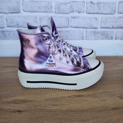  Converse Chuck Taylor All Star Lift Double Stack Purple Sz 7 Mens Shoes A15163C