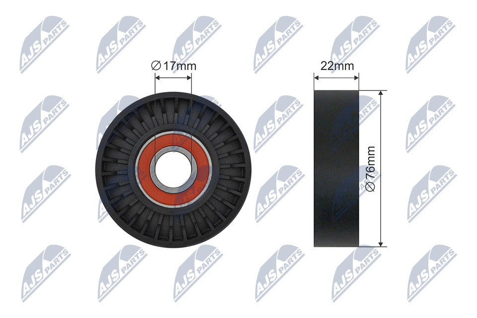 N.T.Y. RNK-ME-078.NTY Tensioner Pulley, V-ribbed belt for MERCEDES-BENZ