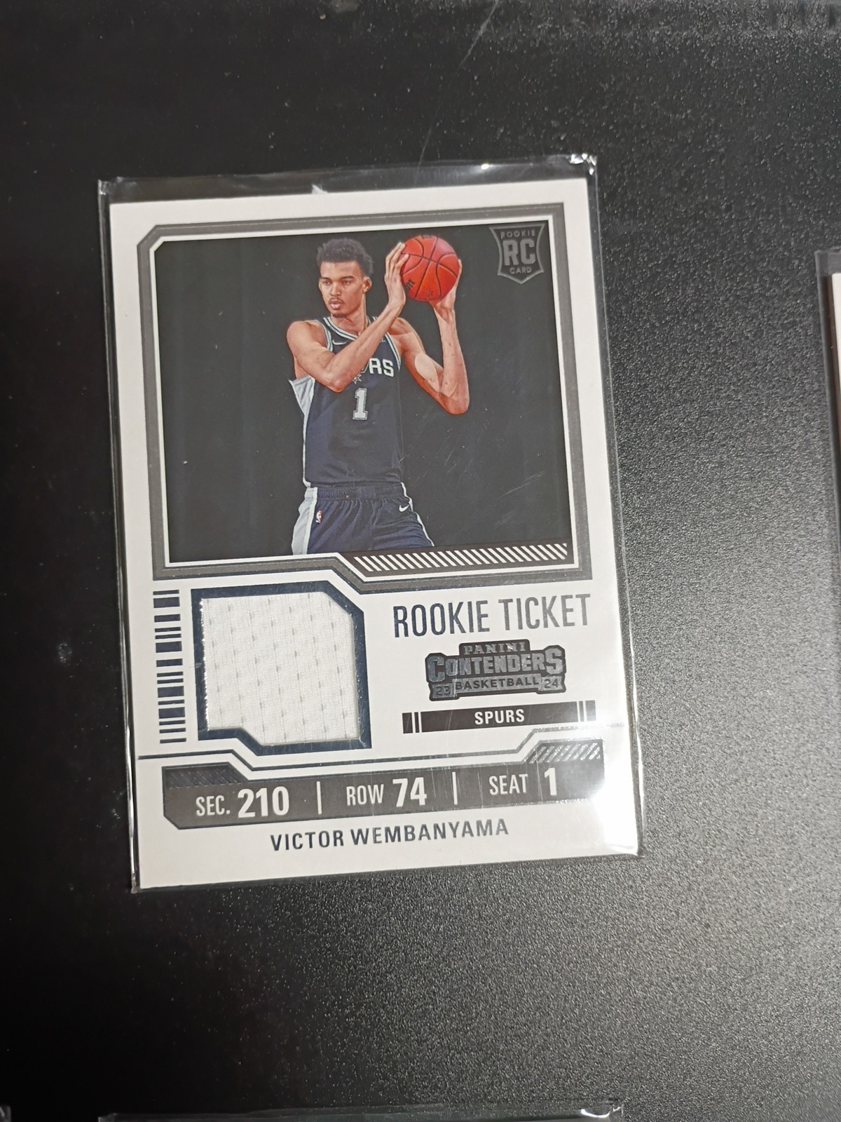 2023-24 Panini Contenders - Rookie Ticket Swatches Victor Wembanyama #RTS-WEM...