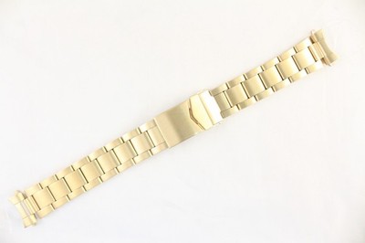 Eichmüller Uhrband 18mm Edelstahl Gold- PVD-vergoldet mit Rundanstoß