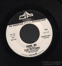 Hear 1968 Sam Hutchins Soul Funk DJ 45 - Dang Me / I'm Tired of Pretending
