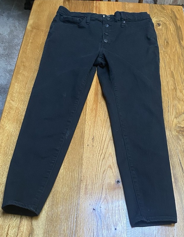 Madewell Women’s 9 Inch Mid Rise Skinny Black Pant Size 32
